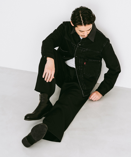 Levi's（リーバイス）の「《再》Levi’s(リーバイス) 別注 2nd Type トラッカー ジャケット（デニムジャケット・メンズ・ブラック・X-SMALL/SMALL/MEDIUM/LARGE/X-LARGE/XX-LARGE）」の4枚目の写真