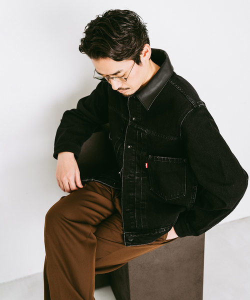 Levi's（リーバイス）の「《再》Levi’s(リーバイス) 別注 2nd Type トラッカー ジャケット（デニムジャケット・メンズ・ブラック・X-SMALL/SMALL/MEDIUM/LARGE/X-LARGE/XX-LARGE）」の14枚目の写真