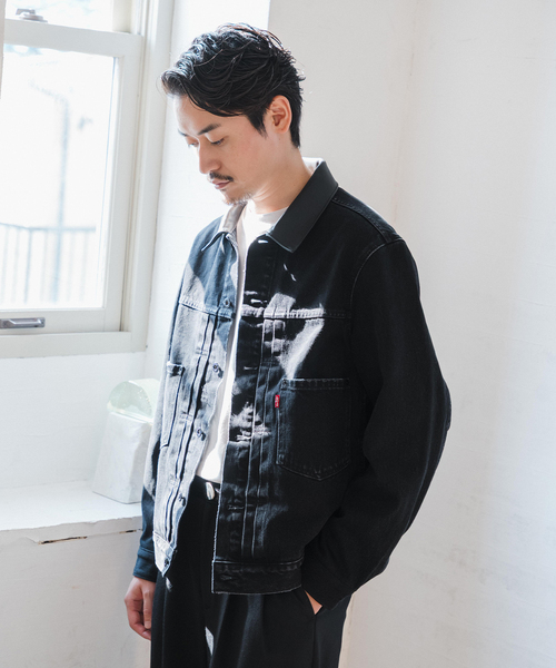 Levi's（リーバイス）の「《再》Levi’s(リーバイス) 別注 2nd Type トラッカー ジャケット（デニムジャケット・メンズ・ブラック・X-SMALL/SMALL/MEDIUM/LARGE/X-LARGE/XX-LARGE）」の22枚目の写真