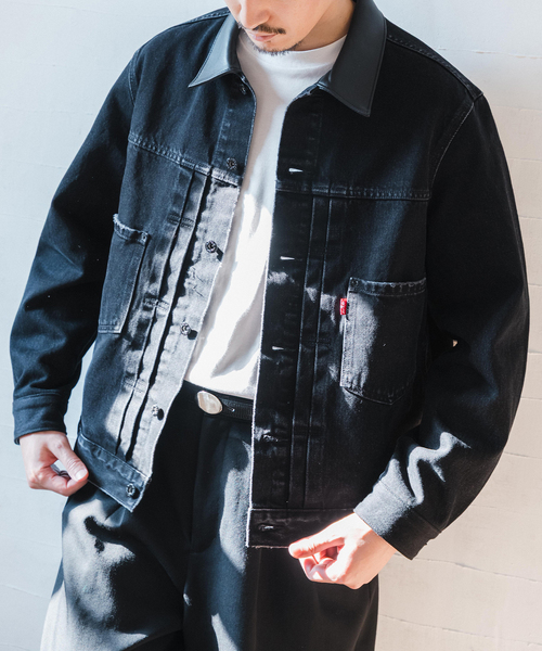 00s Levi's 2nd type ヒッコリー トラッカージャケット デニム 再》Levi's(リーバイス) 別注 2nd Type トラッカー ジャケット（デニム