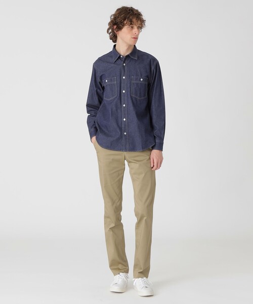 BLACK LABEL CRESTBRIDGE（ブラックレーベル・クレストブリッジ）の「ガーメントウォッシュデニムシャツ（シャツ/ブラウス・メンズ・ブルー系その他4/ネイビー・L/S/M/XL）」の8枚目の写真