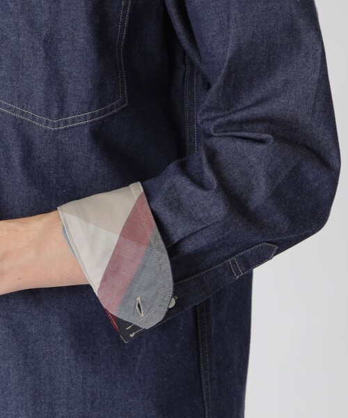 BLACK LABEL CRESTBRIDGE（ブラックレーベル・クレストブリッジ）の「ガーメントウォッシュデニムシャツ（シャツ/ブラウス・メンズ・ブルー系その他4/ネイビー・L/S/M/XL）」の11枚目の写真