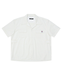 HONGWOOSUNG（ホンウソン）の「2POCKET OPEN COLLAR SHIRTS_WHITE（シャツ/ブラウス）」