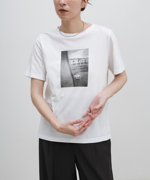 M!LKじゃん！シルエットプリントＴシャツ　オフホワイト セール】オリジナルフォトプリントTシャツ（Tシャツ/カットソー