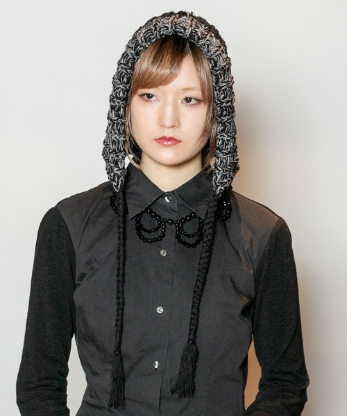 CA4LA(カシラ)の「ZITA CS(ニットキャップ/ビーニー・レディース・ブラック/ブルー・ONESIZE)」の1枚目の写真