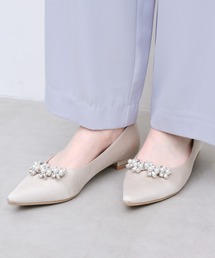 Launa lea（ラウナレア）の「【26春夏新作】パールビジューフラットパンプス(0618)（パンプス）」