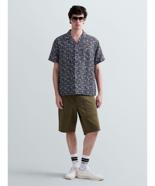 REPLAY(リプレイ)の「リーフプリントリラックスフィットシャツ(シャツ/ブラウス・メンズ・ダークブルー・X-LARGE/LARGE/MEDIUM/SMALL)」の7枚目の写真