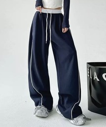 NANEA（ナネア）の「ウエスト切り替え ドローコード付きサイドラインスウェットパンツ（スウェットパンツ）」