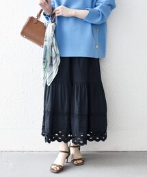 SHIPS（シップス）の「SHIPS any:〈洗濯機可能〉キャンブリック レース ギャザー ボリューム スカート（スカート）」