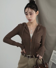 Ulysses（ユリシス）の「ケーブルニットジップアップパーカー（パーカー）」