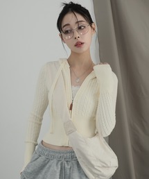 Ulysses（ユリシス）の「ケーブルニットジップアップパーカー（パーカー）」