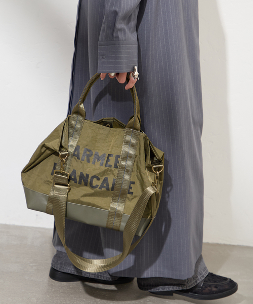 JOURNAL STANDARD（ジャーナルスタンダード）の「《WEB限定追加》別注【LUCEBER/ルースバー】militaryショルダーBAG（トートバッグ・レディース・カーキ/ベージュ・FREE）」の6枚目の写真