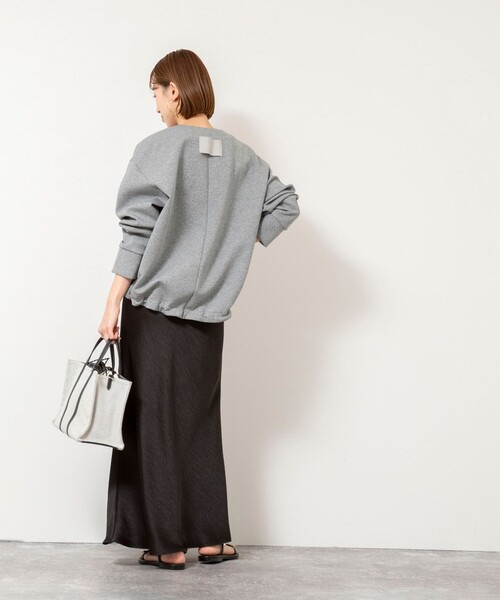 NOLLEY’S（ノーリーズ）の「ウォッシャブルダンボールブルゾン（ブルゾン・レディース・グレー/オフホワイト・38）」の4枚目の写真