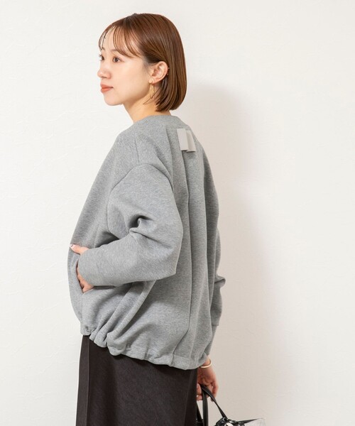 NOLLEY’S（ノーリーズ）の「ウォッシャブルダンボールブルゾン（ブルゾン・レディース・グレー/オフホワイト・38）」の9枚目の写真