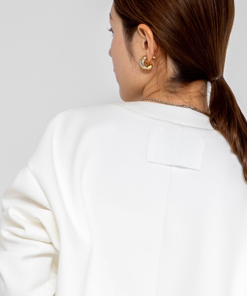 NOLLEY’S（ノーリーズ）の「ウォッシャブルダンボールブルゾン（ブルゾン・レディース・グレー/オフホワイト・38）」の18枚目の写真