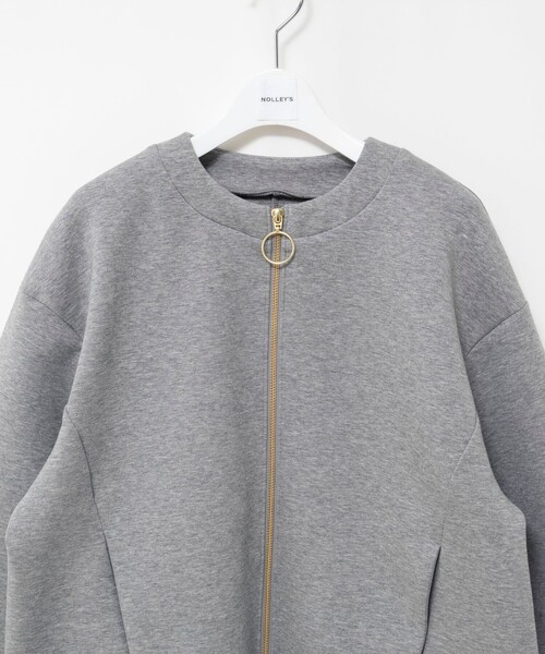 NOLLEY’S（ノーリーズ）の「ウォッシャブルダンボールブルゾン（ブルゾン・レディース・グレー/オフホワイト・38）」の20枚目の写真