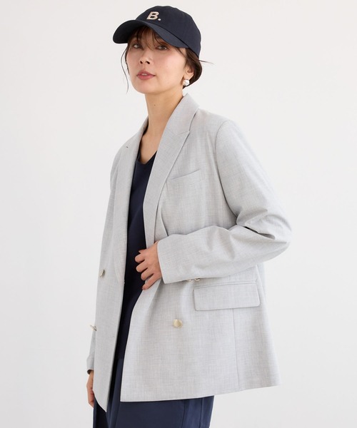 BARNYARDSTORM(バンヤードストーム)の「BARNYARDSTORM / 2WAYストレッチダブルジャケット(テーラードジャケット・レディース・グレー/ネイビー・S/M)」の12枚目の写真