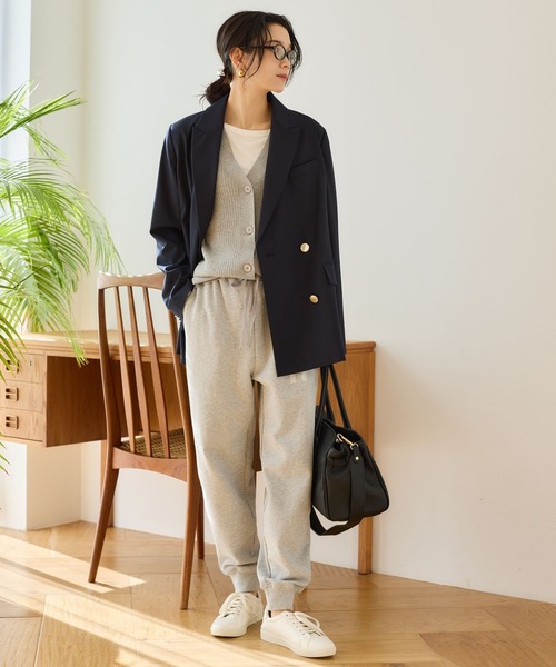 BARNYARDSTORM(バンヤードストーム)の「BARNYARDSTORM / 2WAYストレッチダブルジャケット(テーラードジャケット・レディース・グレー/ネイビー・S/M)」の7枚目の写真