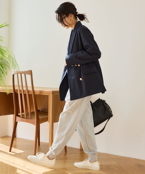 BARNYARDSTORM(バンヤードストーム)の「BARNYARDSTORM / 2WAYストレッチダブルジャケット(テーラードジャケット・レディース・グレー/ネイビー・S/M)」の8枚目の写真