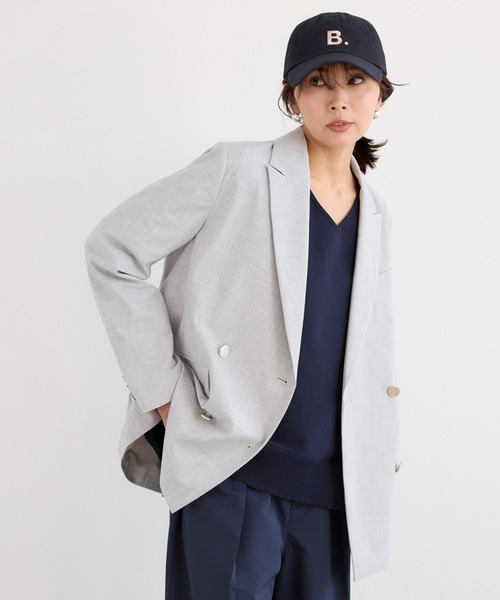 BARNYARDSTORM(バンヤードストーム)の「BARNYARDSTORM / 2WAYストレッチダブルジャケット(テーラードジャケット・レディース・グレー/ネイビー・S/M)」の10枚目の写真