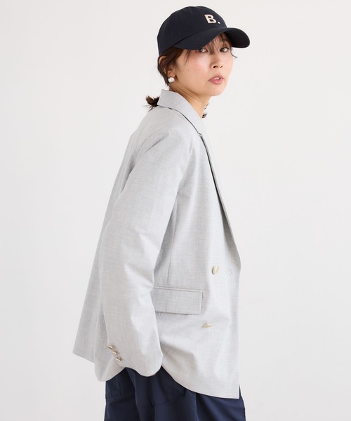 BARNYARDSTORM(バンヤードストーム)の「BARNYARDSTORM / 2WAYストレッチダブルジャケット(テーラードジャケット・レディース・グレー/ネイビー・S/M)」の11枚目の写真