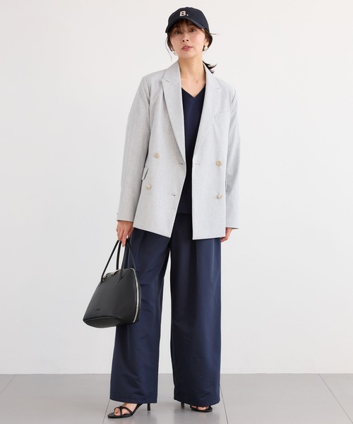 BARNYARDSTORM(バンヤードストーム)の「BARNYARDSTORM / 2WAYストレッチダブルジャケット(テーラードジャケット・レディース・グレー/ネイビー・S/M)」の13枚目の写真