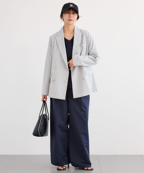 BARNYARDSTORM(バンヤードストーム)の「BARNYARDSTORM / 2WAYストレッチダブルジャケット(テーラードジャケット・レディース・グレー/ネイビー・S/M)」の20枚目の写真