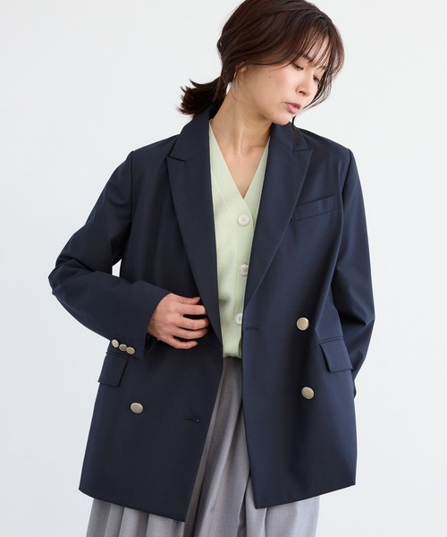 BARNYARDSTORM(バンヤードストーム)の「BARNYARDSTORM / 2WAYストレッチダブルジャケット(テーラードジャケット・レディース・グレー/ネイビー・S/M)」の22枚目の写真