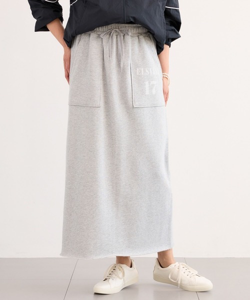 BARNYARDSTORM(バンヤードストーム)の「BARNYARDSTORM / 裏毛ステンシルスカート(スカート・レディース・グレー/ピンク・FREE)」の2枚目の写真