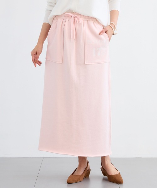 BARNYARDSTORM(バンヤードストーム)の「BARNYARDSTORM / 裏毛ステンシルスカート(スカート・レディース・グレー/ピンク・FREE)」の1枚目の写真