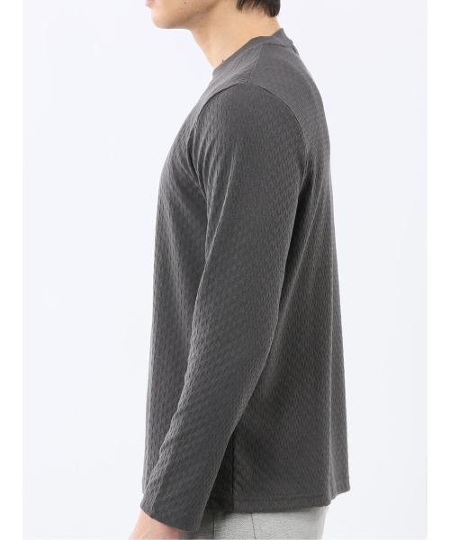 TAKA-Q（タカキュー）の「【綿混 ロンＴ】タカキュー 千鳥ジャガード クルーネック長袖Tシャツ（Tシャツ/カットソー・メンズ・ホワイト/グレー系その他2・LARGE/MEDIUM/X-LARGE）」の17枚目の写真