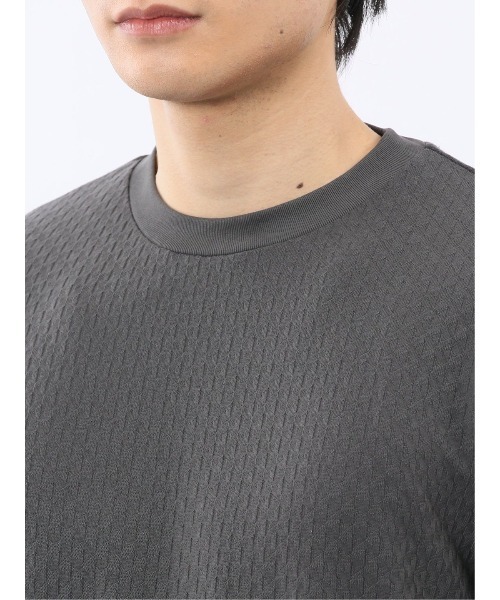 TAKA-Q（タカキュー）の「【綿混 ロンＴ】タカキュー 千鳥ジャガード クルーネック長袖Tシャツ（Tシャツ/カットソー・メンズ・ホワイト/グレー系その他2・LARGE/MEDIUM/X-LARGE）」の18枚目の写真