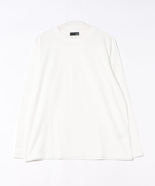 TAKA-Q（タカキュー）の「【綿混 ロンＴ】タカキュー 千鳥ジャガード クルーネック長袖Tシャツ（Tシャツ/カットソー・メンズ・ホワイト/グレー系その他2・LARGE/MEDIUM/X-LARGE）」の13枚目の写真