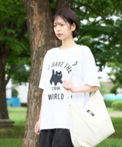 CATSAVETHEWORLD(キャットセーブザワールド)の「◇CATSAVETHEWORLD◇ブランド直輸入正規品/アーティキャンバスショルダーバッグクロスバッグ ARTI CANVAS SHOULDER BAG(ショルダーバッグ・レディース・カーキ/アイボリー/ブラック・FREE)」の10枚目の写真