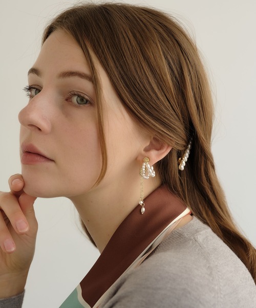 ZAKKA-BOX(ザッカボックス)の「パールレイヤーマグネットピアス(イヤリング・レディース・ゴールド系1/ゴールド系2/ゴールド系3・FREE)」の9枚目の写真