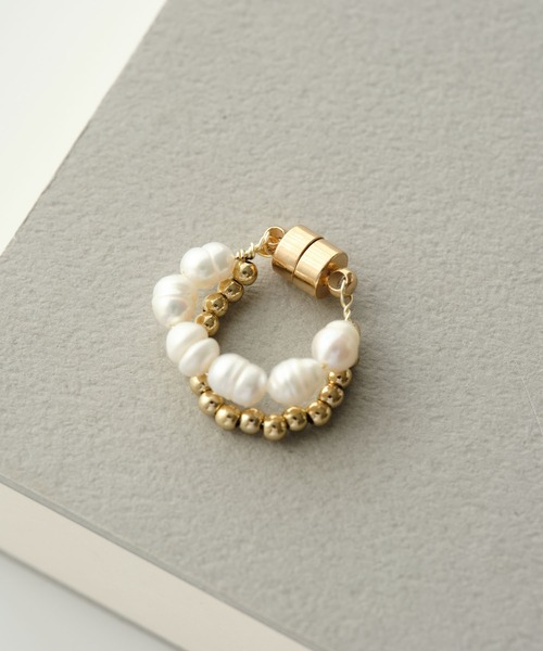ZAKKA-BOX(ザッカボックス)の「パールレイヤーマグネットピアス(イヤリング・レディース・ゴールド系1/ゴールド系2/ゴールド系3・FREE)」の14枚目の写真