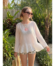 IMCLAIRE（アイエムクレア）の「シースルークリンクラッフルビーチブラウス（シャツ/ブラウス）」