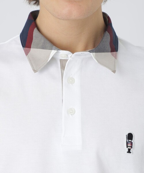BLACK LABEL CRESTBRIDGE（ブラックレーベル・クレストブリッジ）の「パーシャルチェックポロシャツ（ポロシャツ・メンズ・ネイビー/ライトグレー/オフホワイト/ブラック・XL/L/M）」の8枚目の写真