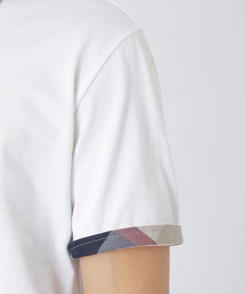 BLACK LABEL CRESTBRIDGE（ブラックレーベル・クレストブリッジ）の「パーシャルチェックポロシャツ（ポロシャツ・メンズ・ネイビー/ライトグレー/オフホワイト/ブラック・XL/L/M）」の9枚目の写真