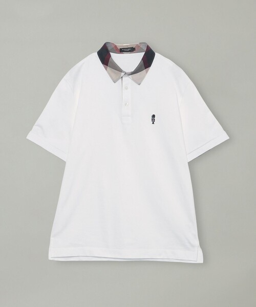 BLACK LABEL CRESTBRIDGE（ブラックレーベル・クレストブリッジ）の「パーシャルチェックポロシャツ（ポロシャツ・メンズ・ネイビー/ライトグレー/オフホワイト/ブラック・XL/L/M）」の11枚目の写真