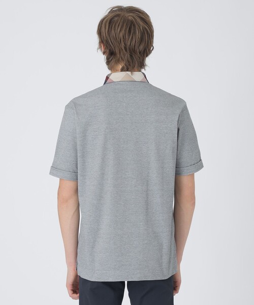 BLACK LABEL CRESTBRIDGE（ブラックレーベル・クレストブリッジ）の「パーシャルチェックポロシャツ（ポロシャツ・メンズ・ネイビー/ライトグレー/オフホワイト/ブラック・XL/L/M）」の14枚目の写真