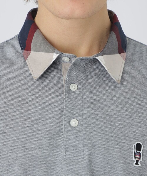 BLACK LABEL CRESTBRIDGE（ブラックレーベル・クレストブリッジ）の「パーシャルチェックポロシャツ（ポロシャツ・メンズ・ネイビー/ライトグレー/オフホワイト/ブラック・XL/L/M）」の15枚目の写真