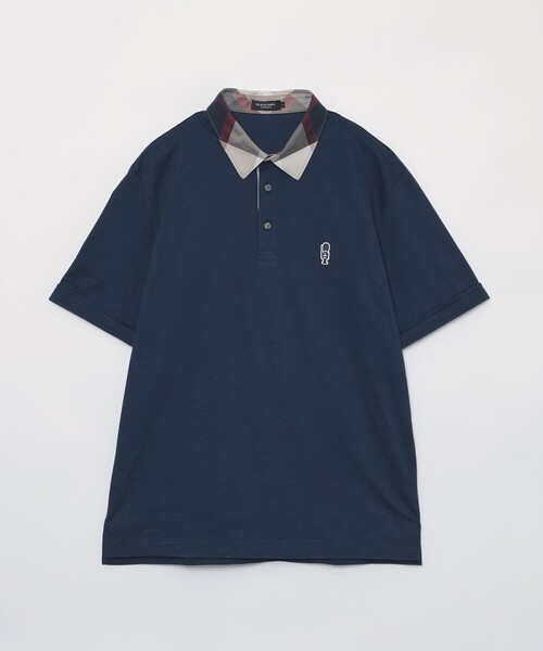 パーシャルチェックポロシャツ（ポロシャツ）｜BLACK LABEL