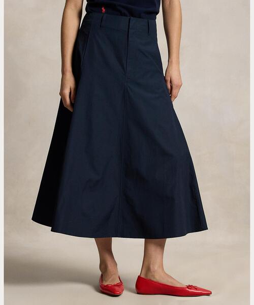 POLO RALPH LAUREN(ポロ ラルフ ローレン)の「コットン Aライン ミディ スカート(スカート・レディース・ブルー・0/2/4/6)」の3枚目の写真