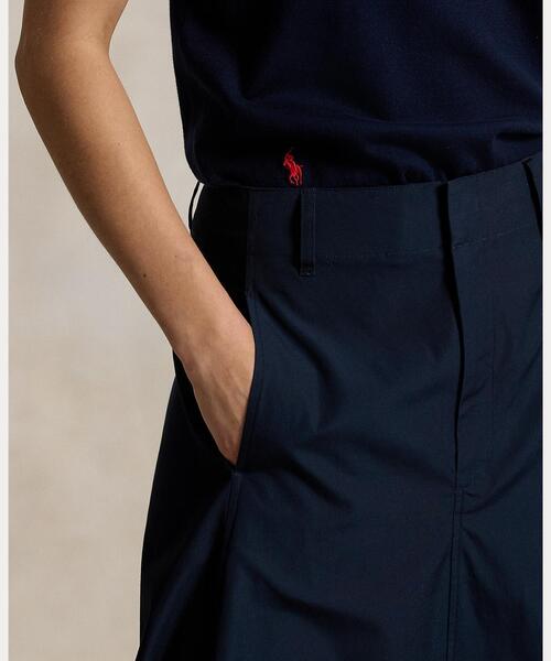 POLO RALPH LAUREN(ポロ ラルフ ローレン)の「コットン Aライン ミディ スカート(スカート・レディース・ブルー・0/2/4/6)」の5枚目の写真