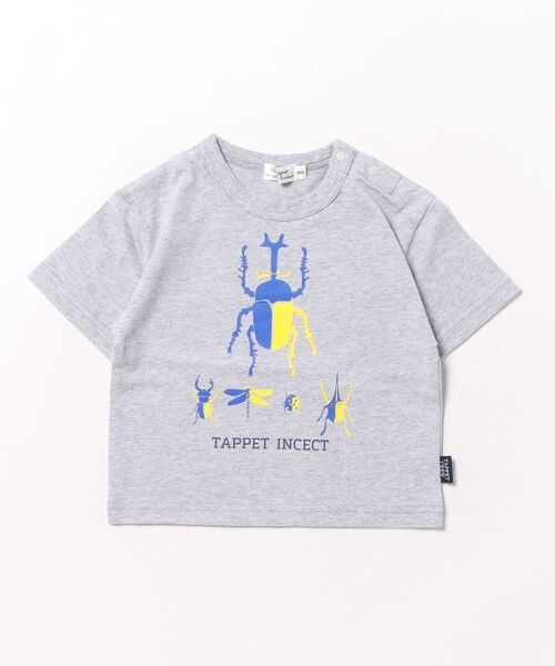 Tappet(タペット)の「昆虫プリントTシャツ(Tシャツ/カットソー・キッズ・グレー・90cm/100cm/110cm/120cm/130cm/140cm/150cm/80cm)」の1枚目の写真