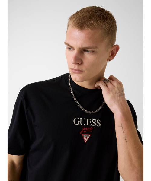 gimmさま確認用 GUESS JEANS Short Sleeves Os Baker Logo Tee Tシャツ | GUESS(ゲス