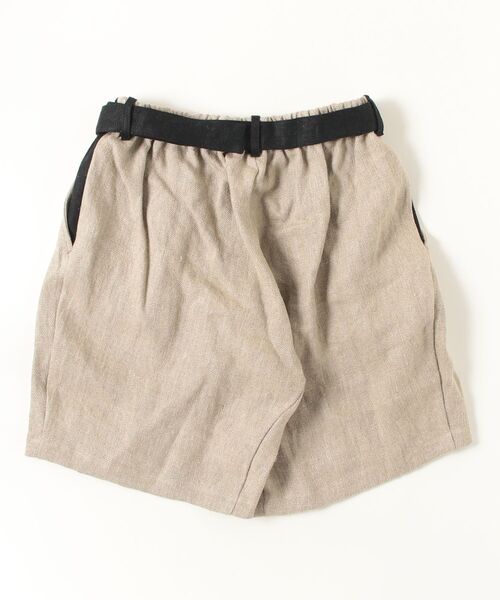 my beautiful landlet（マイビューティフルランドレット）の「【my beautiful landlet】SEMI WET LINEN BELT SHORT PANTS（その他パンツ・メンズ・マルチ/ベージュ/ブラック・1/0）」の4枚目の写真