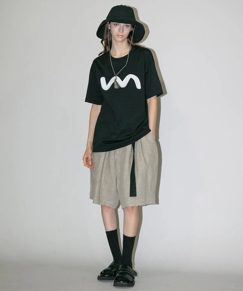 my beautiful landlet（マイビューティフルランドレット）の「【my beautiful landlet】SEMI WET LINEN BELT SHORT PANTS（その他パンツ・メンズ・マルチ/ベージュ/ブラック・1/0）」の11枚目の写真