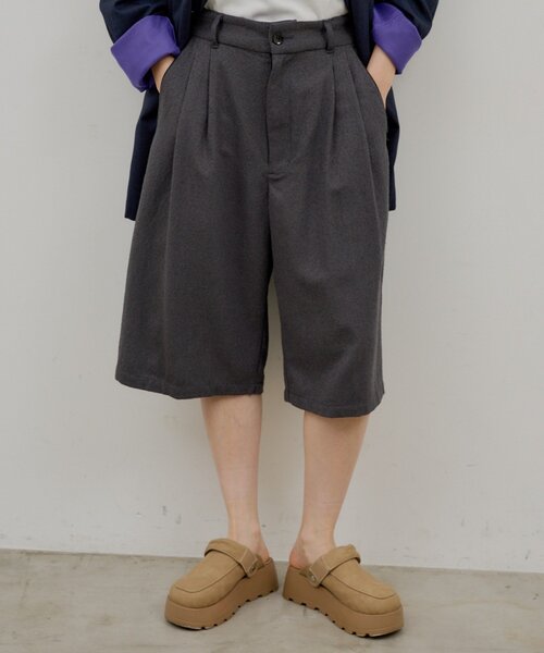 WHIMSIC（ウィムジック）の「【WHIMSIC/SETUP対応/2サイズ展開】パイピングパジャマショートパンツ（その他パンツ・レディース・ブラック/グレー/ネイビー・2/1）」の3枚目の写真